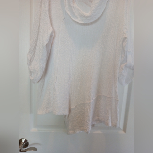Ali Miles Cowl Neck Top White - Picture 2 of 4
